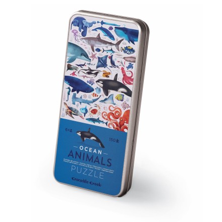 Puzzle 'Ocean Animals' mit Blechdose 150 Teile