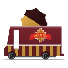 Candylab Toys - Holz Spielzeugauto Candyvan 'Waffle Truck'