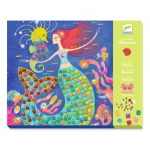Djeco - DIY-Bastelset Glitzer-Mosaik 'Meerjungfrauen'