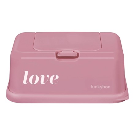 Feuchttücherbox Funkybox 'Love' vintage pink
