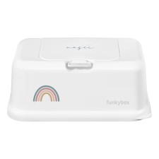 Feuchttücherbox Funkybox 'Rainbow' Regenbogen weiß von Funkybox