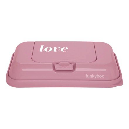 Feuchttücherbox Funkybox ToGo 'Love' vintage pink