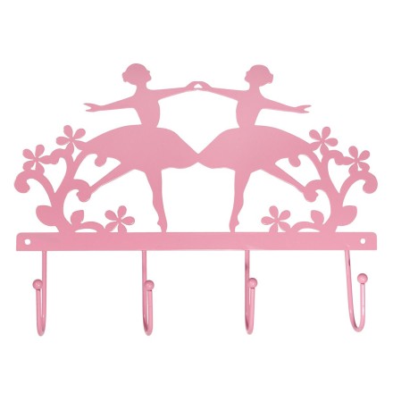 Metall-Kleiderhaken Ballett Primaballerina in rosa