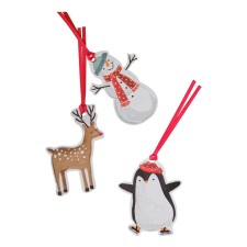 Geschenkanhänger 'Christmas' Schneemann, Pinguin, Rentier 9er-Set von Ginger Ray