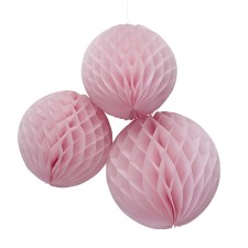 Papierkugeln Honeycomb Balls 'Princess Party' in rosa 3er-Set von Ginger Ray