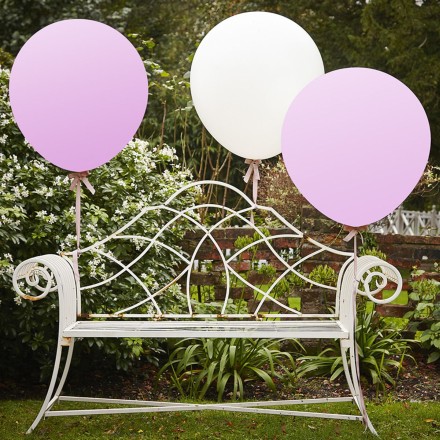 Riesige Luftballons 'Vintage Affair' rosa/weiß