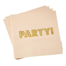 Servietten Party 'Pastel Perfection' rosa/gold von Ginger Ray