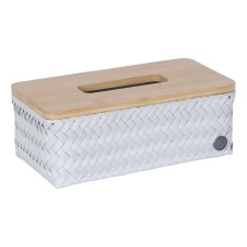 Taschentücher Box 'Top Fit' ice grey mit Bambusdeckel von Handed By