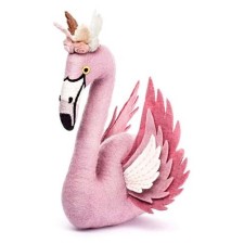 Tierkopf-Trophäe Flamingo 'Alice' rosa von Sew Heart Felt