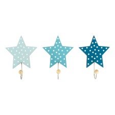 Kleiderhaken Sterne blau/mint 3er-Set von JaBaDaBaDo