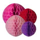 Papierkugeln Party Honeycombs in pink 4er-Set