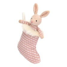 Kuscheltier Hase mit Weihnachtsstrumpf 'Shimmer Stocking Bunny' von Jellycat