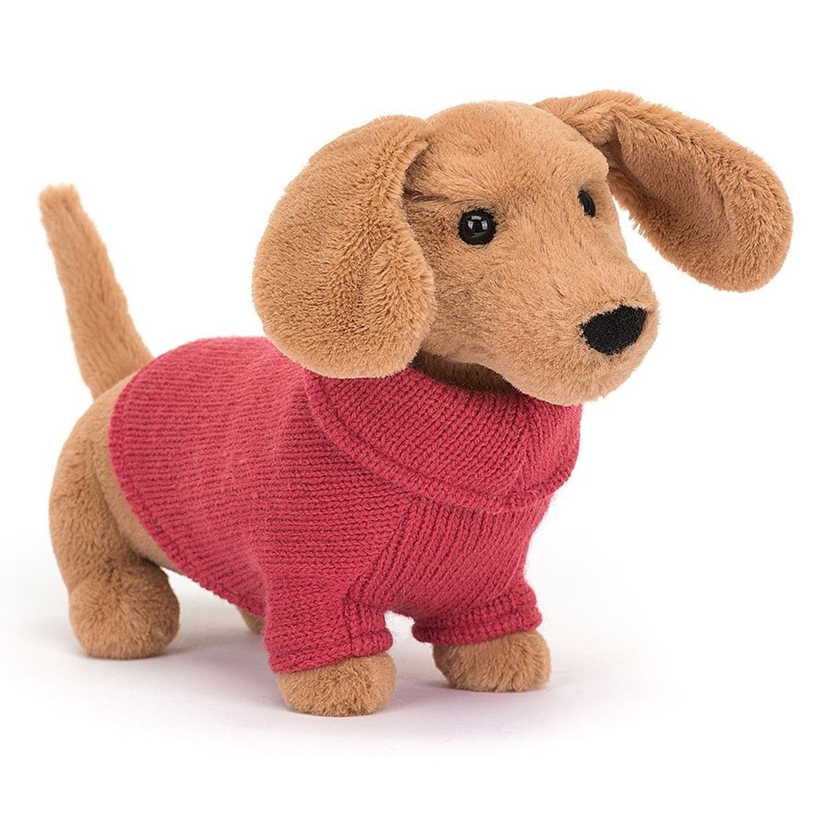 Kuscheltier Hund Dackel 'Sweater Sausage Dog Pink