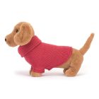 Kuscheltier Hund Dackel 'Sweater Sausage Dog Pink'