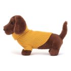 Kuscheltier Hund Dackel 'Sweater Sausage Dog Yellow'
