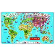 Magnet-Puzzle Weltkarte deutsch 92 Teile von Janod