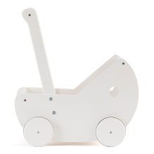 Kids Concept - Puppenwagen inkl. Bettwäsche weiß