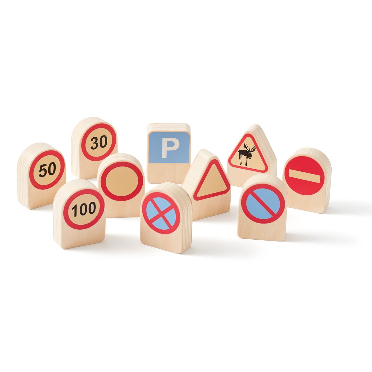 5-teiliges Verkehrsschilder SET Kinder Verkehrszeichen