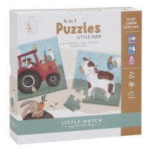 Little Dutch - 4 in 1 Puzzle Set 'Little Farm'