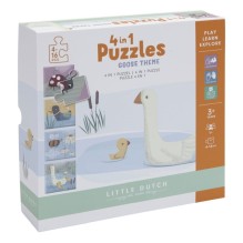 Little Dutch - 4 in 1 Puzzle Set 'Little Goose'