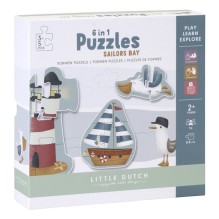 Little Dutch - 6 in 1 Formen Puzzles 'Sailors Bay'