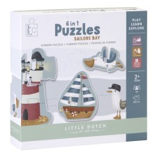 6 in 1 Formen Puzzles 'Sailors Bay' von Little Dutch