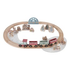Holz Eisenbahn mit Schienen 'Weihnachten' von Little Dutch