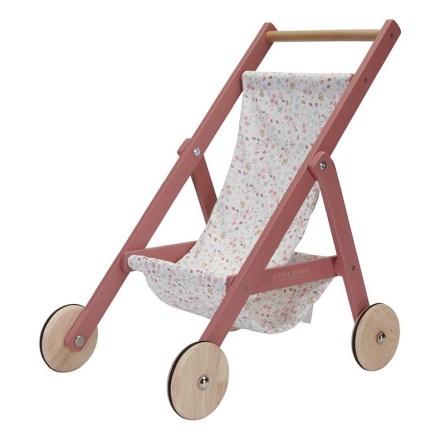 Holz Puppenbuggy 'Flowes & Butterflies'