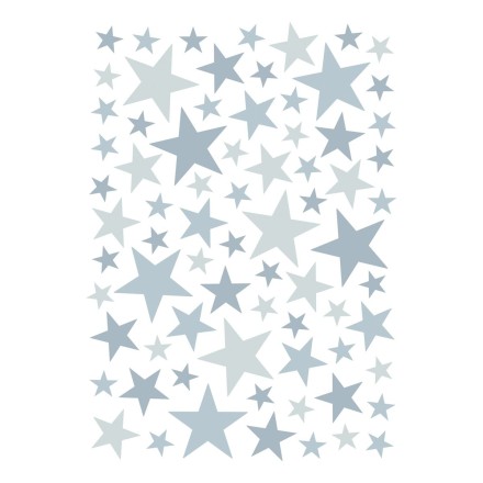 Wandsticker 'Etoiles' Sterne eisblau