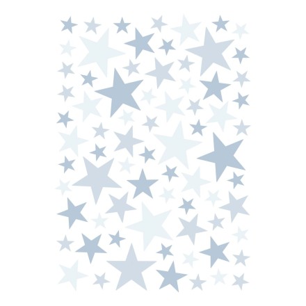 Wandsticker 'Etoiles' Sterne hellblau
