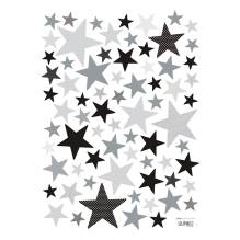 Lilipinso - Wandsticker 'My Superstar' Sterne grau/schwarz