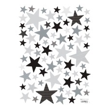 Wandsticker 'My Superstar' Sterne grau/schwarz von Lilipinso