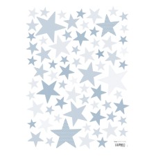 Wandsticker 'My Superstar' Sterne hellblau von Lilipinso