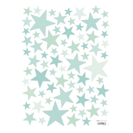Wandsticker 'My Superstar' Sterne mint