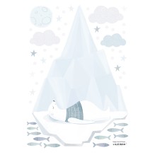 Lilipinso - Wandsticker 'Sleeping Bear on Iceberg'