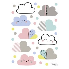 Wandsticker 'Wolken & Punkte' bunt von Lilipinso