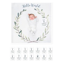 lulujo - Swaddle & Karten Set 'Baby's First Year - Hello World'