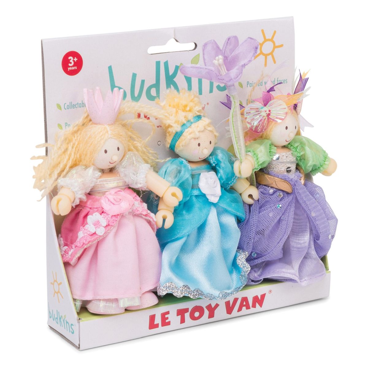 # Le Toy Van BK915 Budkins Set 3 "Garten-Feen" Biegepuppen NEU 