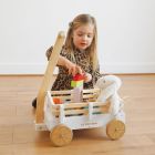 Nachziehwagen / Bollerwagen für Kinder in Weiß