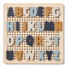 Holz Alphabet & Zahlen Puzzle 'Ainsley' Sea Blue Multi Mix