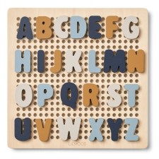 Holz Alphabet & Zahlen Puzzle 'Ainsley' Sea Blue Multi Mix von Liewood