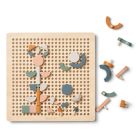 Holz Steck-Puzzle 'Cecily' Faune Green Multi Mix 36 Teile