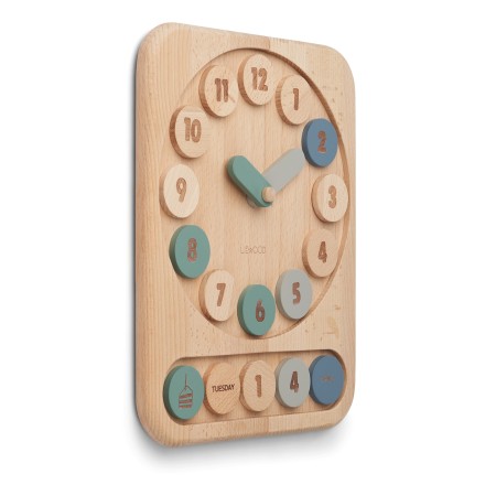 Holzspielzeug Uhr 'Yelena' Blue Multi Mix