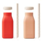 Milkshake Flasche 'Erika' Apple Red/Tuscany Rose 2er-Set