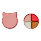 Silikon Snack-Teller 'Arne' Cat Dusty Raspberry Multi Mix 5-tlg.