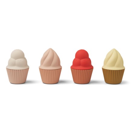 Silikon Spielzeug Cupcakes 'Kate' Rose Multi Mix 4er-Set