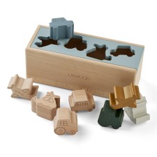 Steckspiel Puzzlebox 'Midas' Vehicles Blue Fog Mix von Liewood