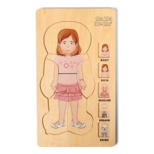 MaMaMeMo - Holz Puzzle 'My Body' Anatomie Mädchen