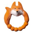 Beißring aus Naturkautschuk 'Fuchs' orange
