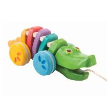 Plan Toys - Nachziehtier 'Regenbogen Krokodil'